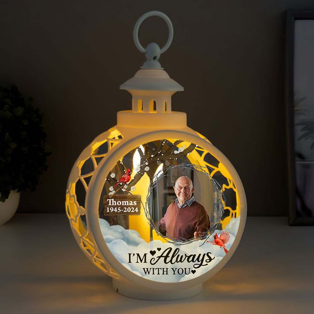 Memorial Your Light Will Always Shine In My Heart - Custom Candlelight Lantern Ornament