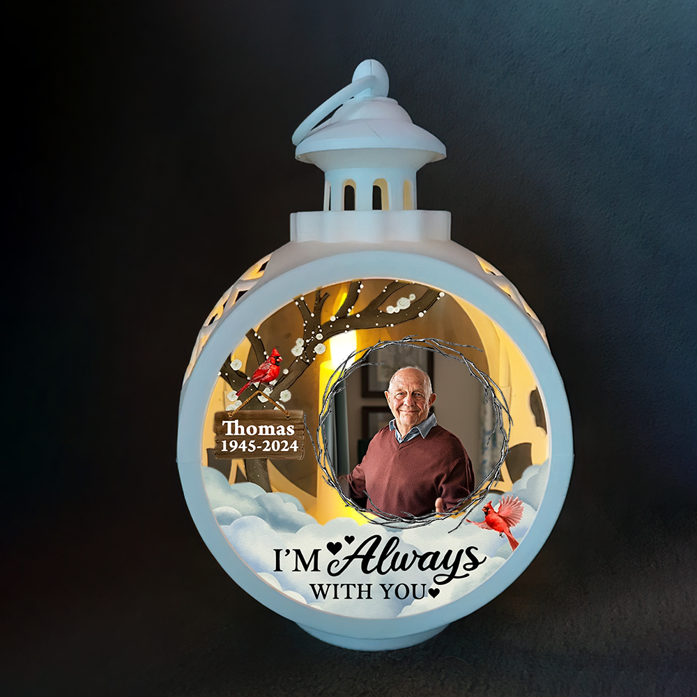 Memorial Your Light Will Always Shine In My Heart - Custom Candlelight Lantern Ornament