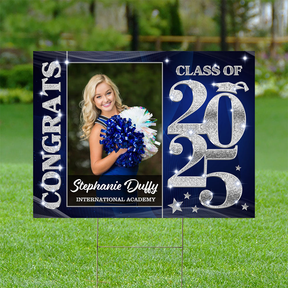 Class of 2025 Graduation Lawn Sign – Personalized Congrats Sign for Grad Party