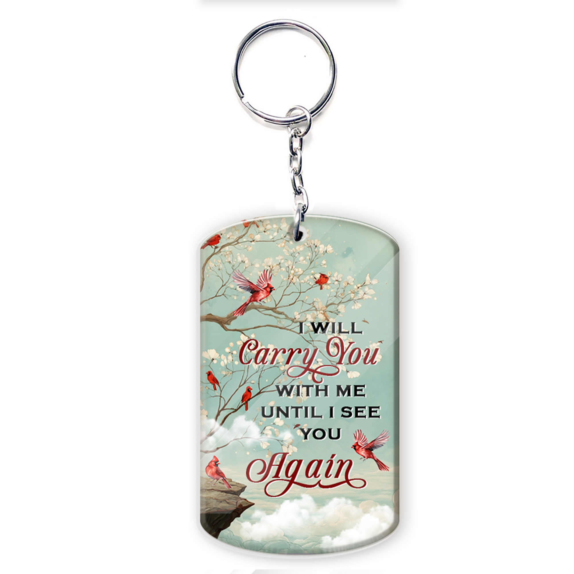Custom Photo I'll Carry You Personalized Keychain - Memorial Gift For Family