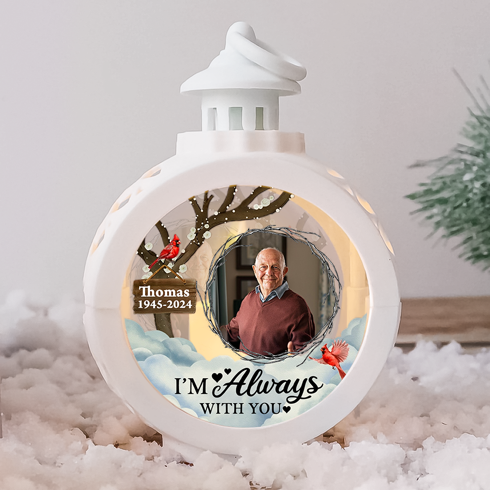 Memorial Your Light Will Always Shine In My Heart - Custom Candlelight Lantern Ornament