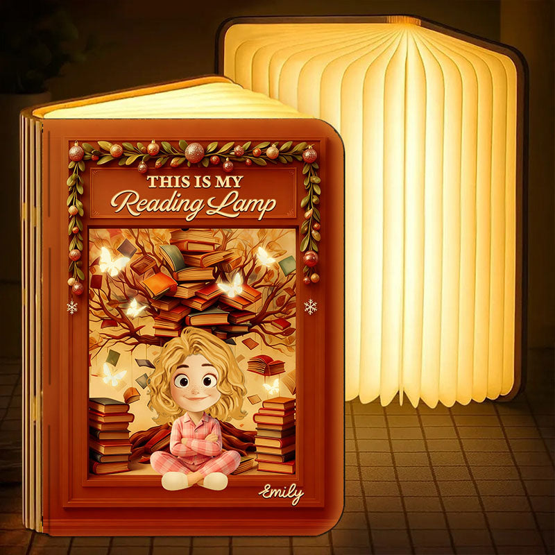 This Is My Reading Lamp - Personalized Book Lamp - Christmas Gift