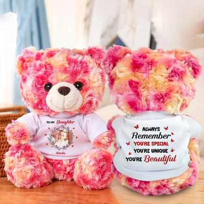 You Are Special - Personalized Bear Plush - Custom Name and Photo Teddy Bear
