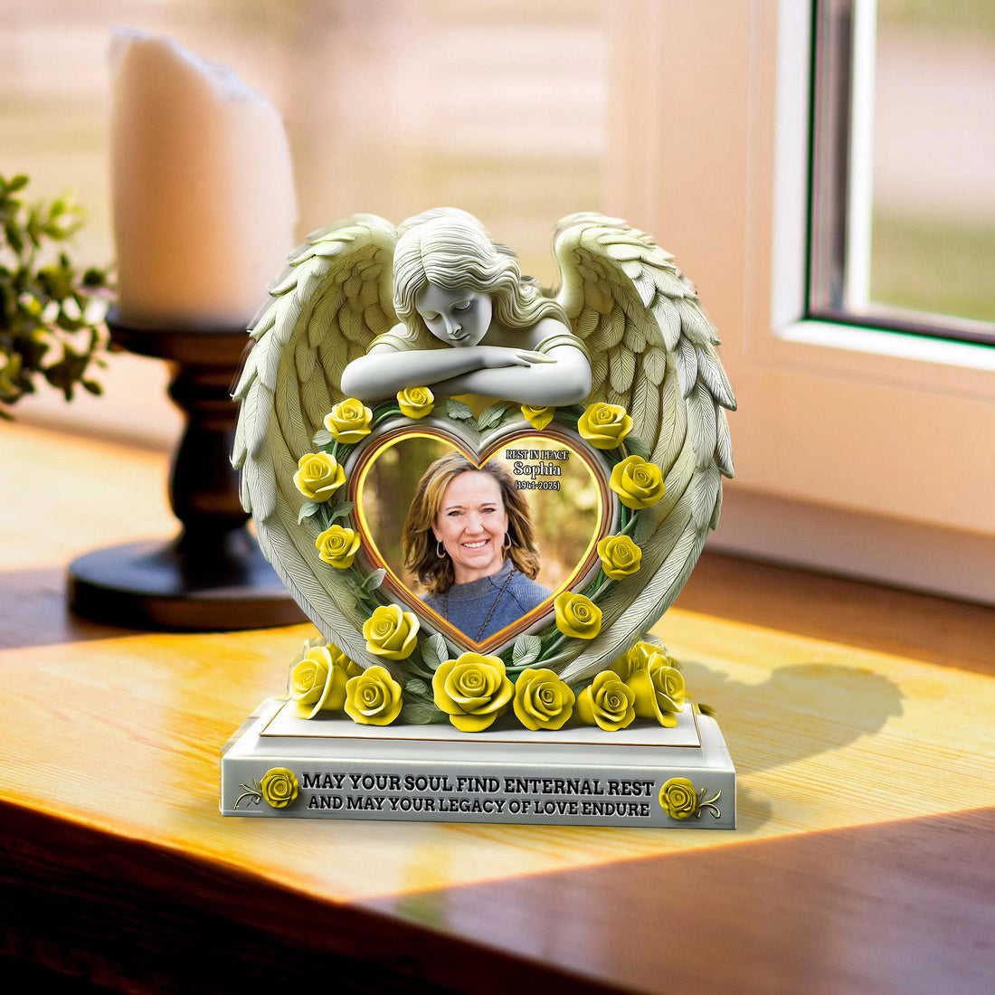 In Loving Memory - Personalized Name and Photo Memorial Gift - Custom Shape Acrylic Block Plaque