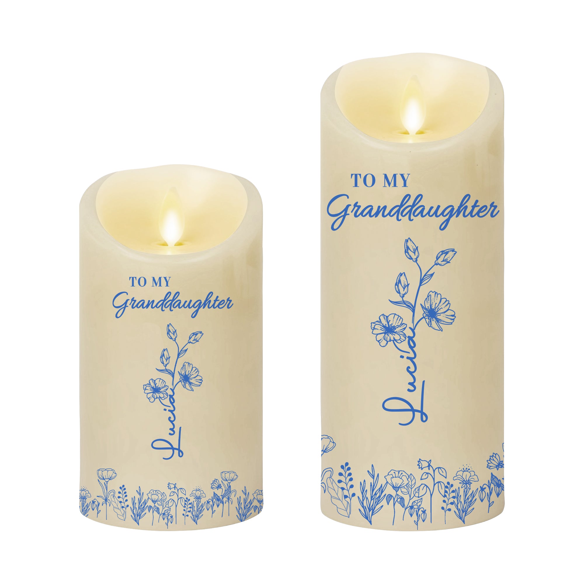 To My Granddaughter - Personalize LED Candle - Gift for Family