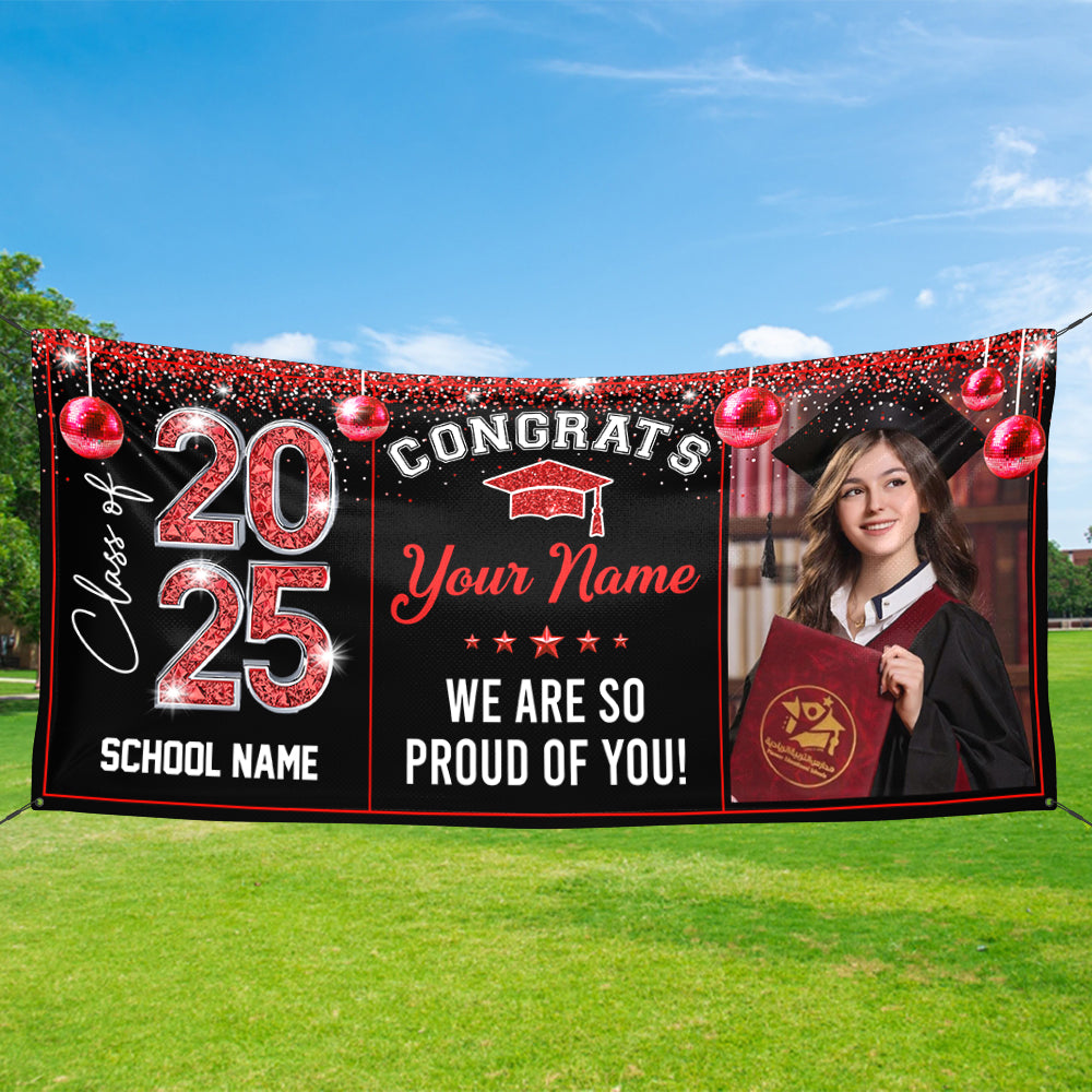 Graduation Class Of 2025 Personalized Banner - Graduation Decor Gift