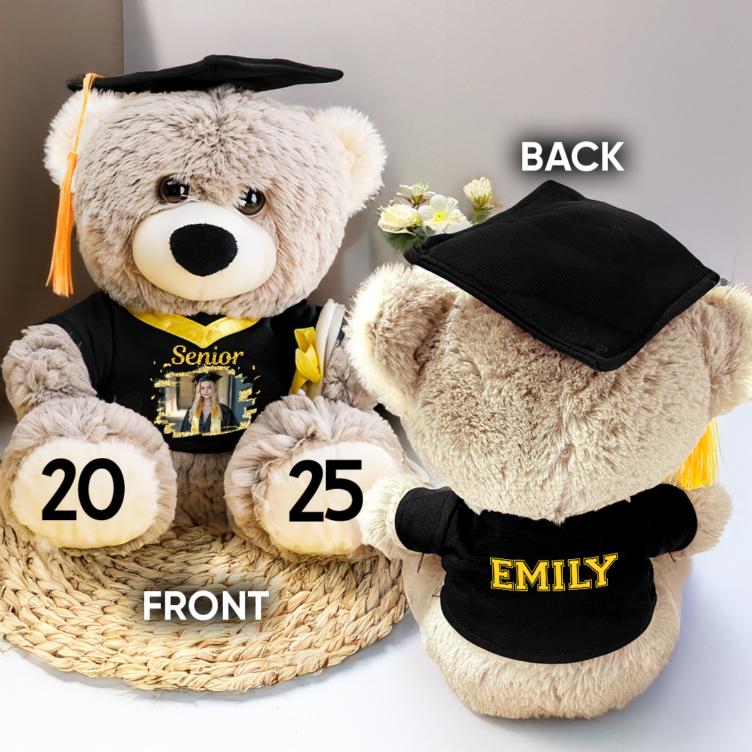 Congrats Senior Custom Photo & Name Personalized Graduations Teddy Bear