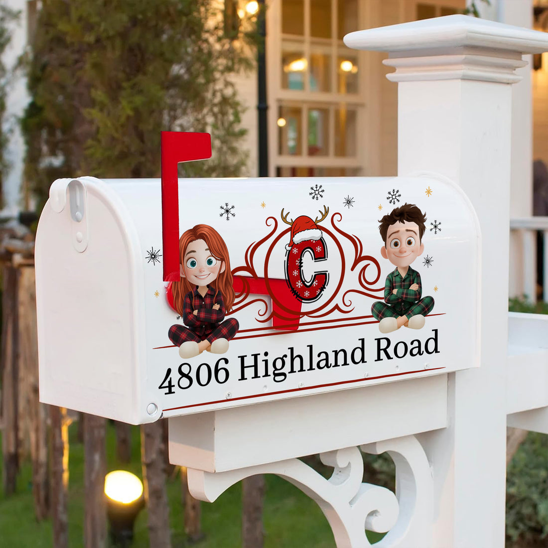 Custom Name and Appearance Couple - Personalized Custom Mailbox