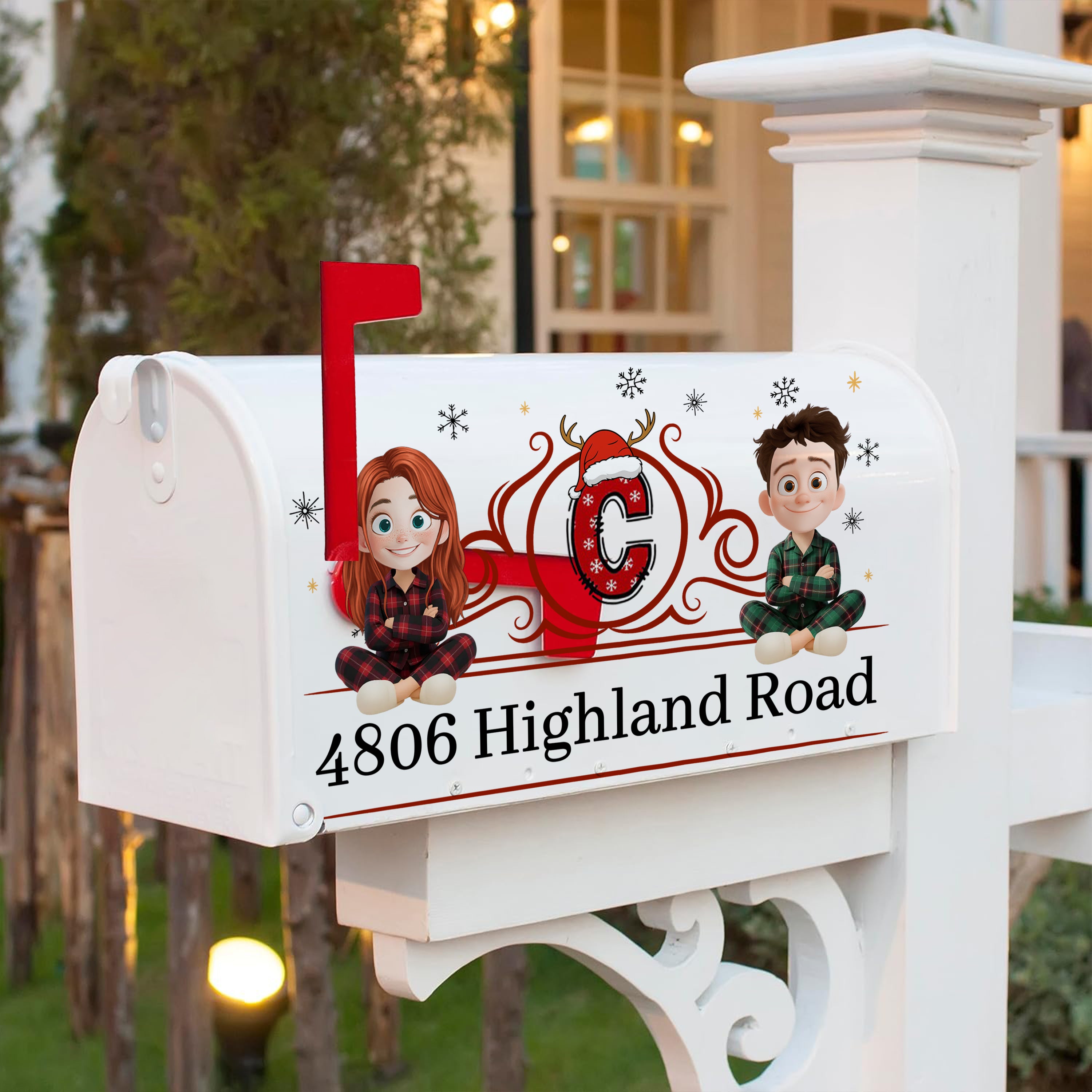Custom Name and Appearance Couple - Personalized Custom Mailbox