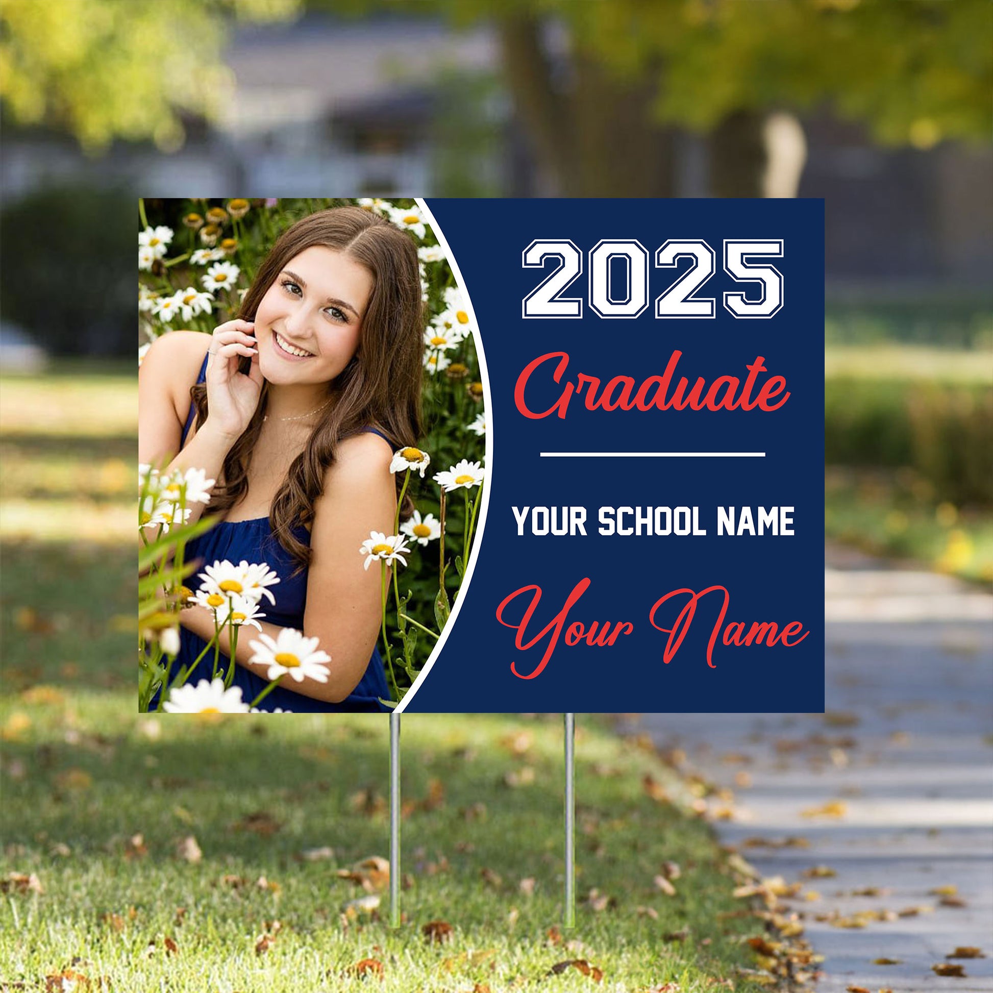 Classic Class of 2025 Lawn Sign, Personalized Graduate 2025 Graduation Lawn Sign, Graduation Gift