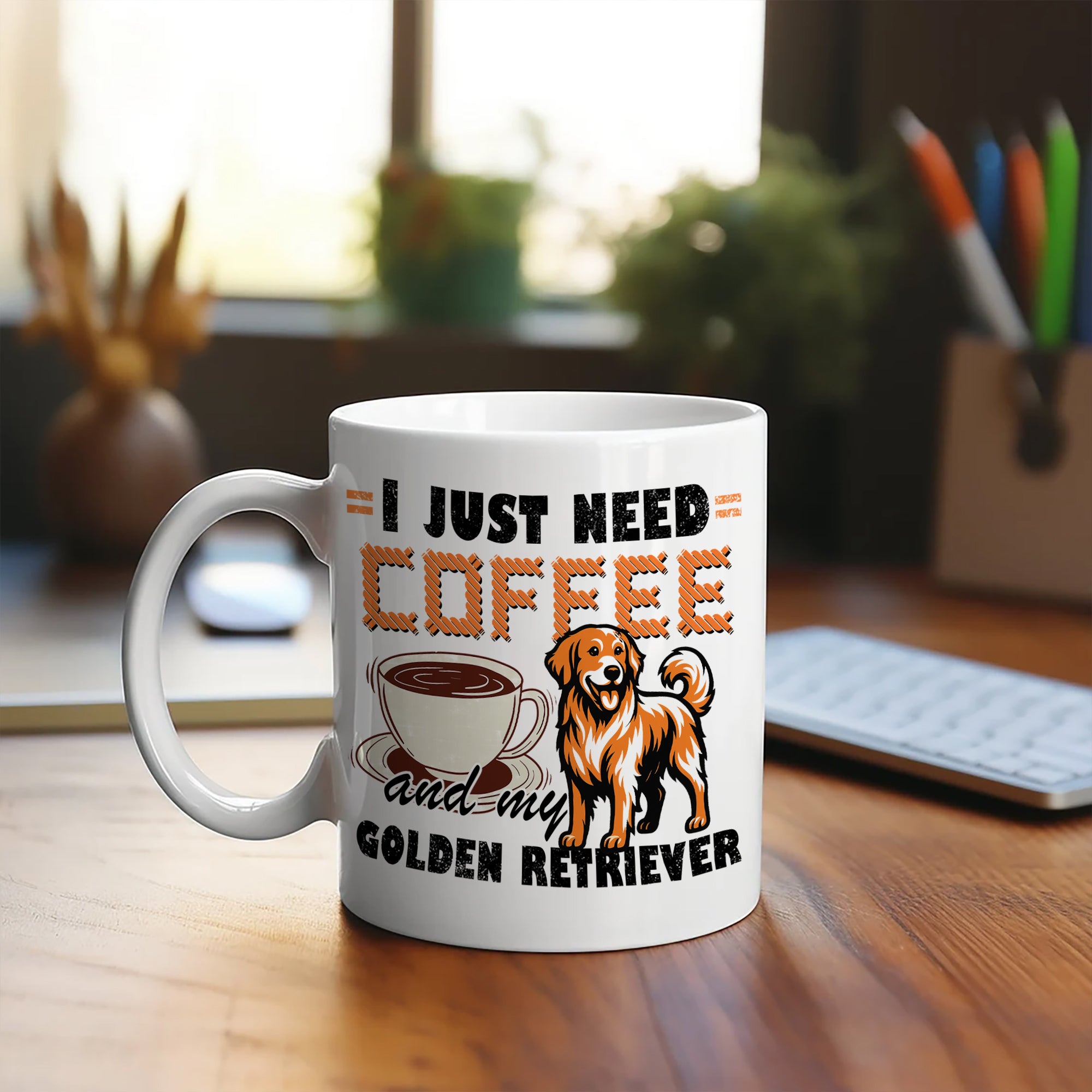 I Just Need Coffee and My Golden Retriever Mug - Gift for Dog Lover