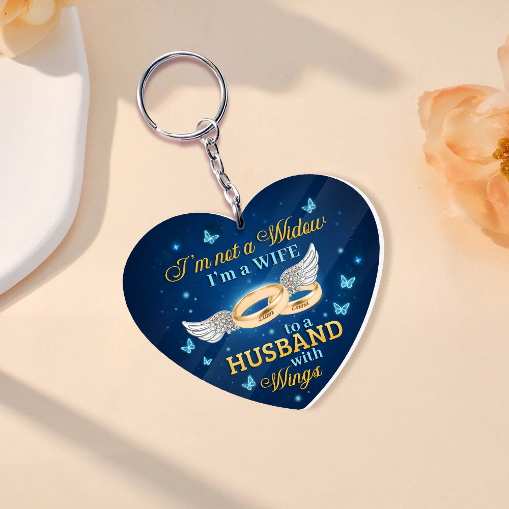 Custom Name Husband Memorial Personalized Keychain - Memorial Gift