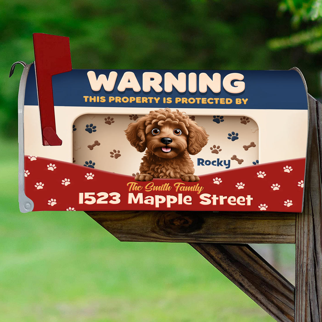 Custom Name and Dog - Personalized Custom Mailbox - Dog Lover Gift