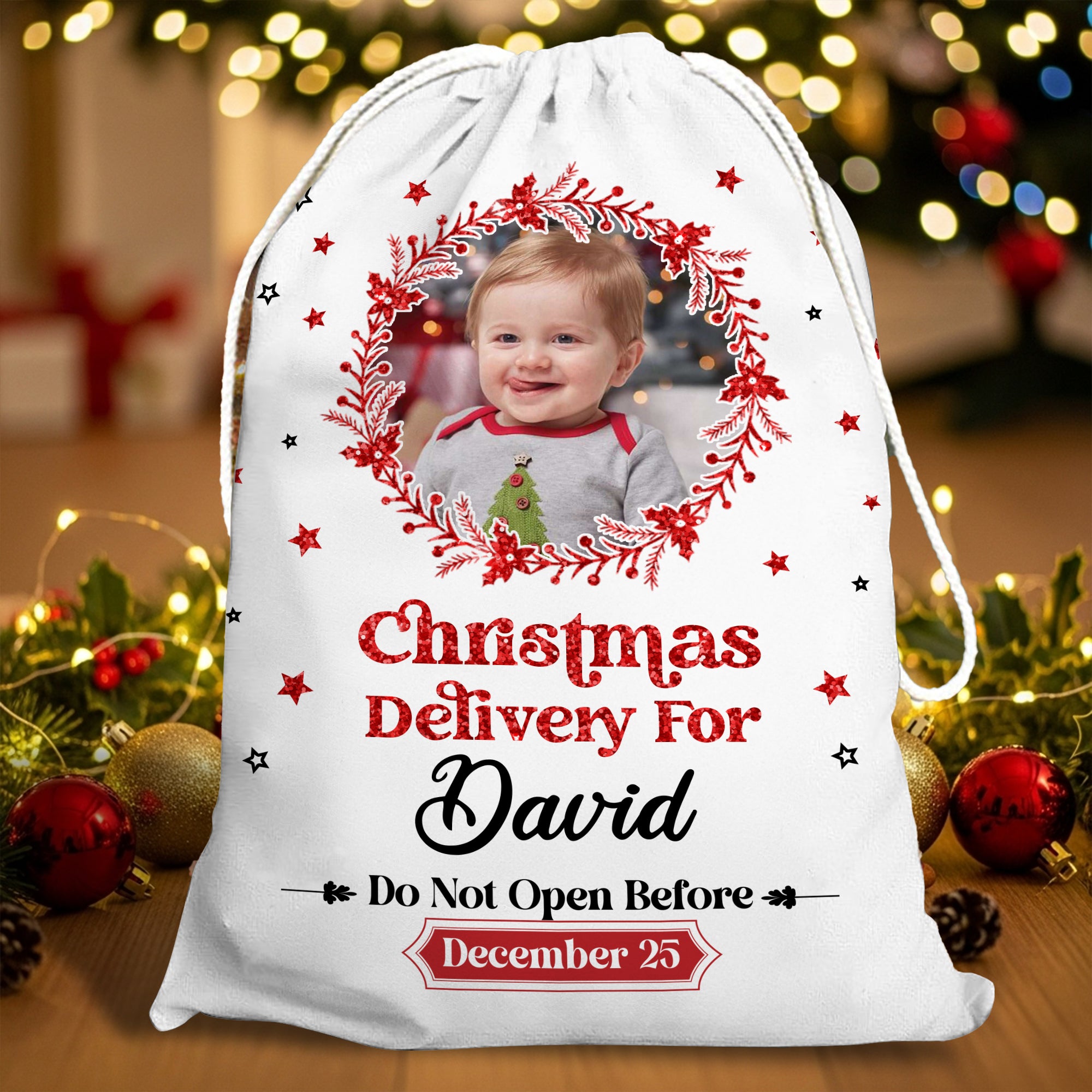 Special Delivery - Custom Photo Christmas Bag - Christmas Sack Gift for Kids
