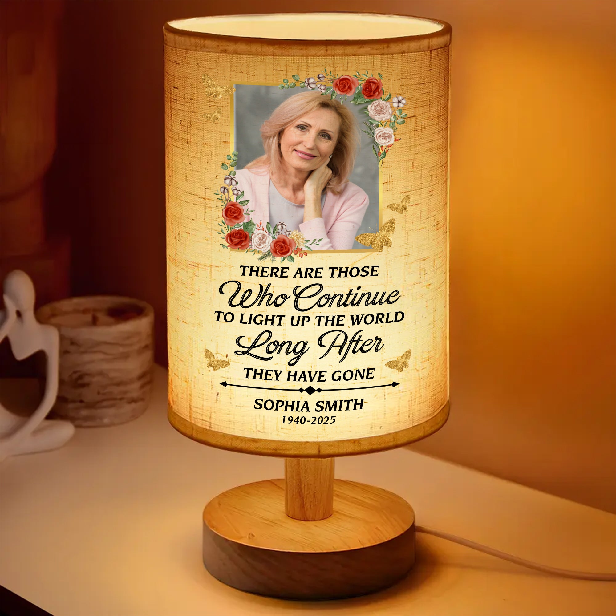 Light Up The World Memorial - Personalized Fabric Lamp