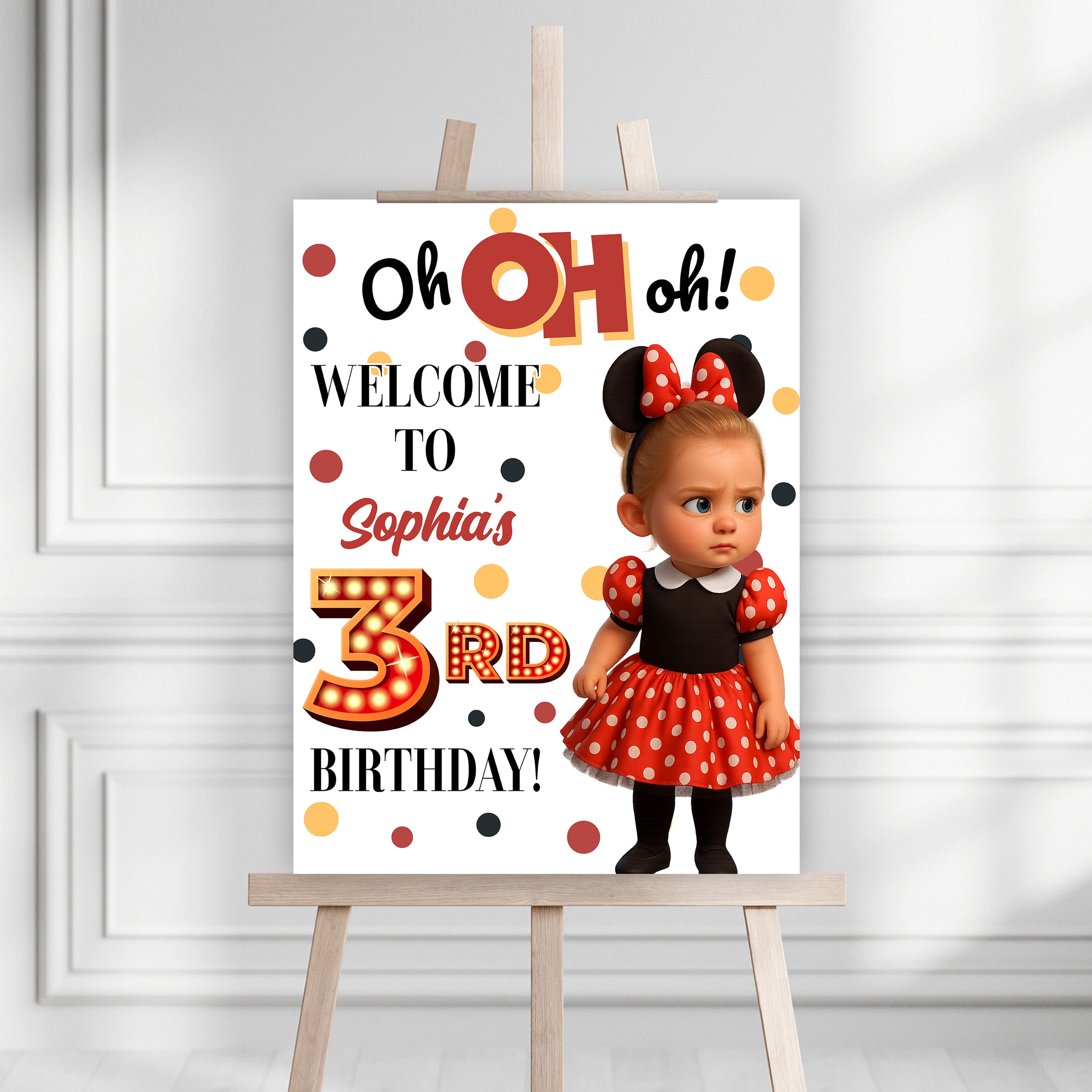 Birthday Party Sign With Photo - Custom Name & Photo Law Sign - Birthday Party Welcome Sign