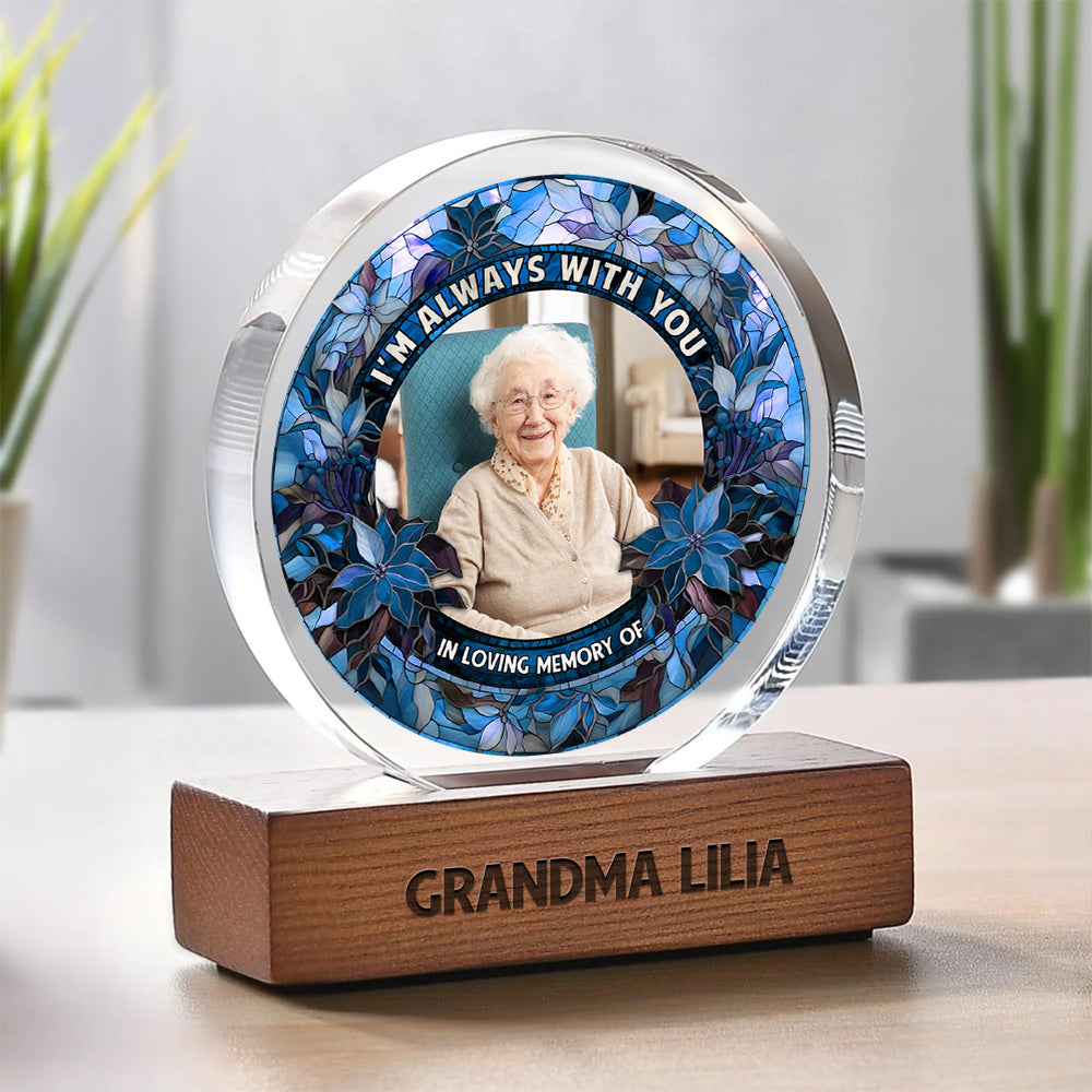 Forever In My Heart - Memorial Gift - Custom Shape Acrylic Block Plaque