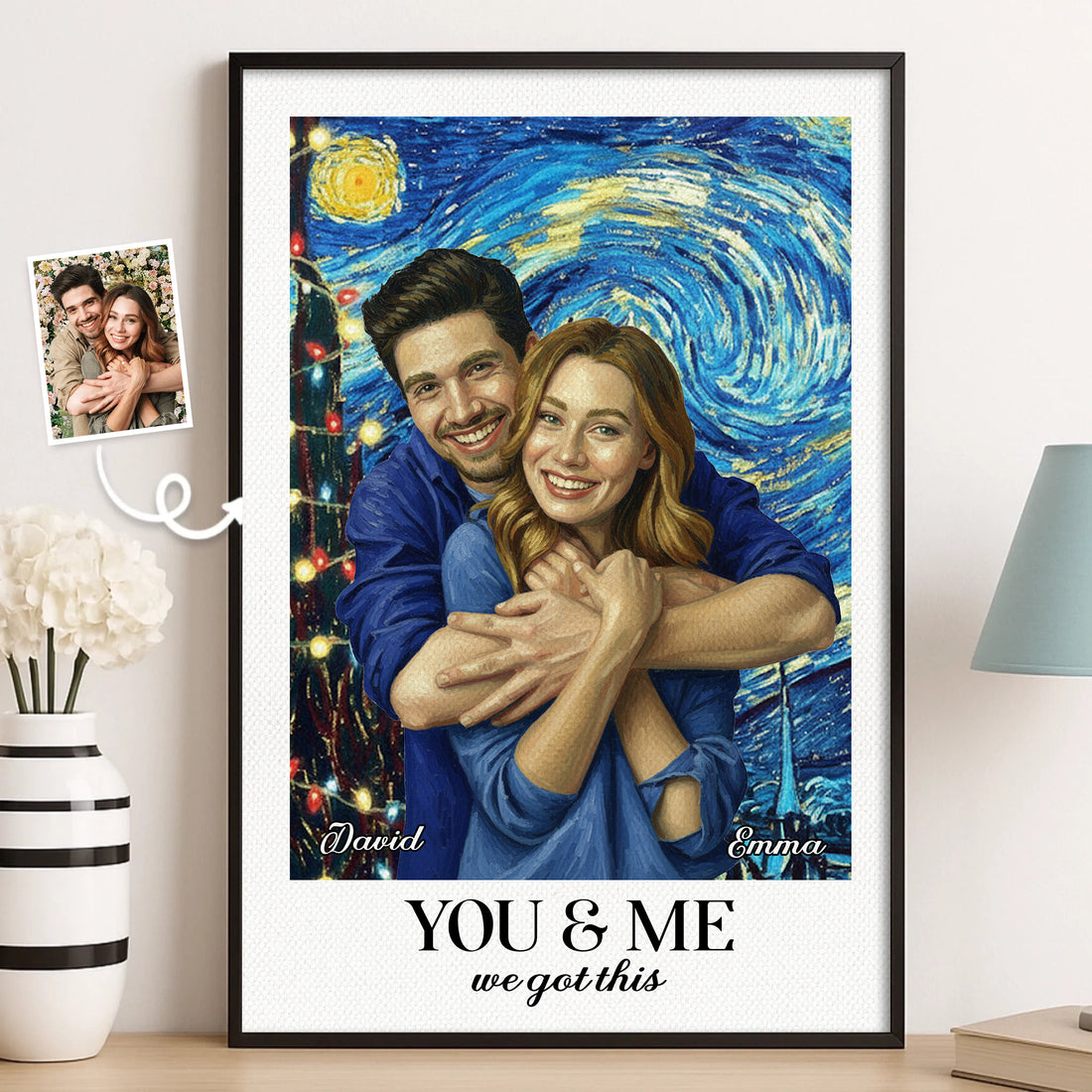 You and Me We Got This - Custom Photo - Canvas Sign - Couple Gift