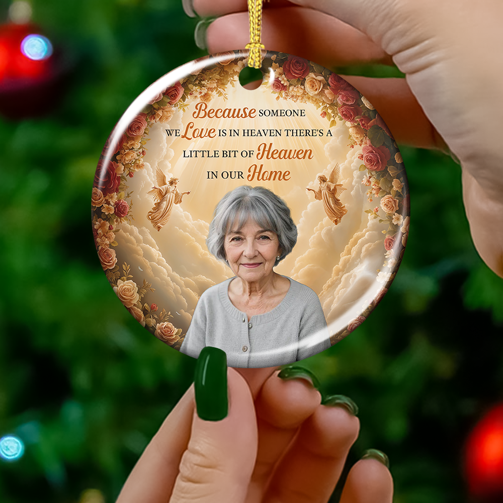 Custom Photo - Memorial Gift - Personalized Ceramic Ornament