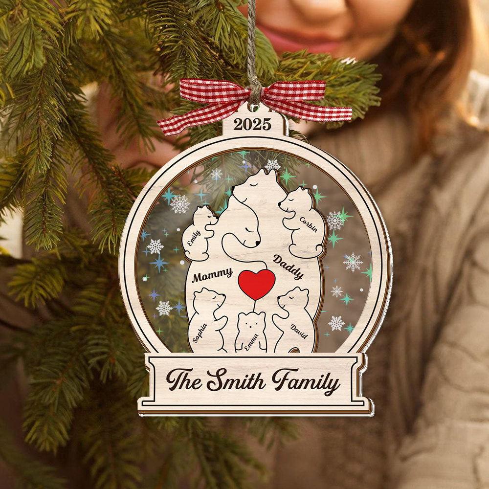 Family Love - Custom Name Hologram Ornament - Family Decoration