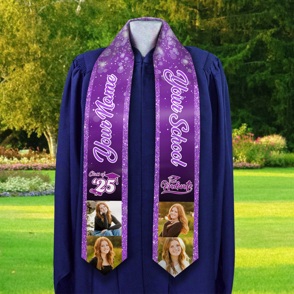 Graduation Stoles with Photo Class of 2025 Graduation Stoles, Graduation Gift