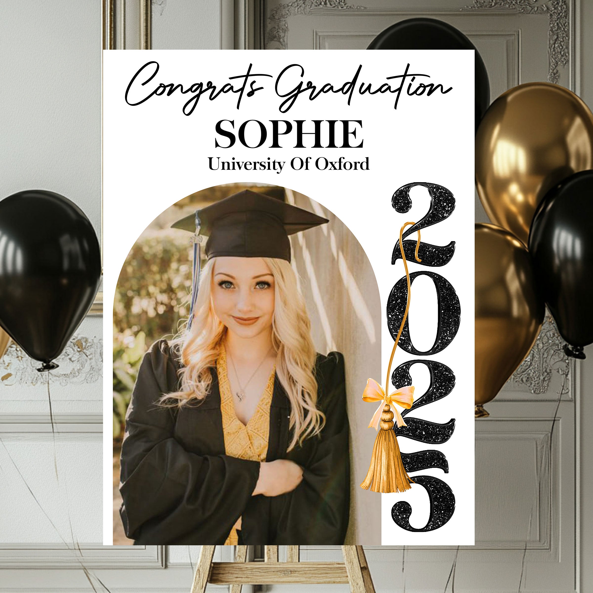 Congrats Graduation 2025 Welcome Sign Personalized Photo Welcome Sign, Graduation Decor