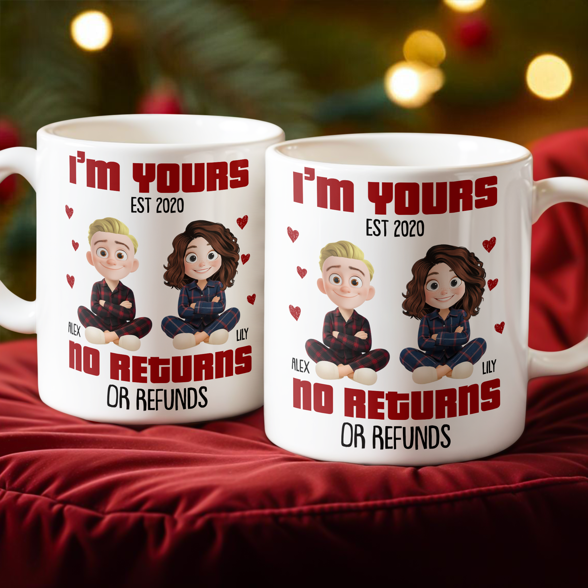I'm Yours No Return - Custom Name and Appearance - Personalized Couple Mug