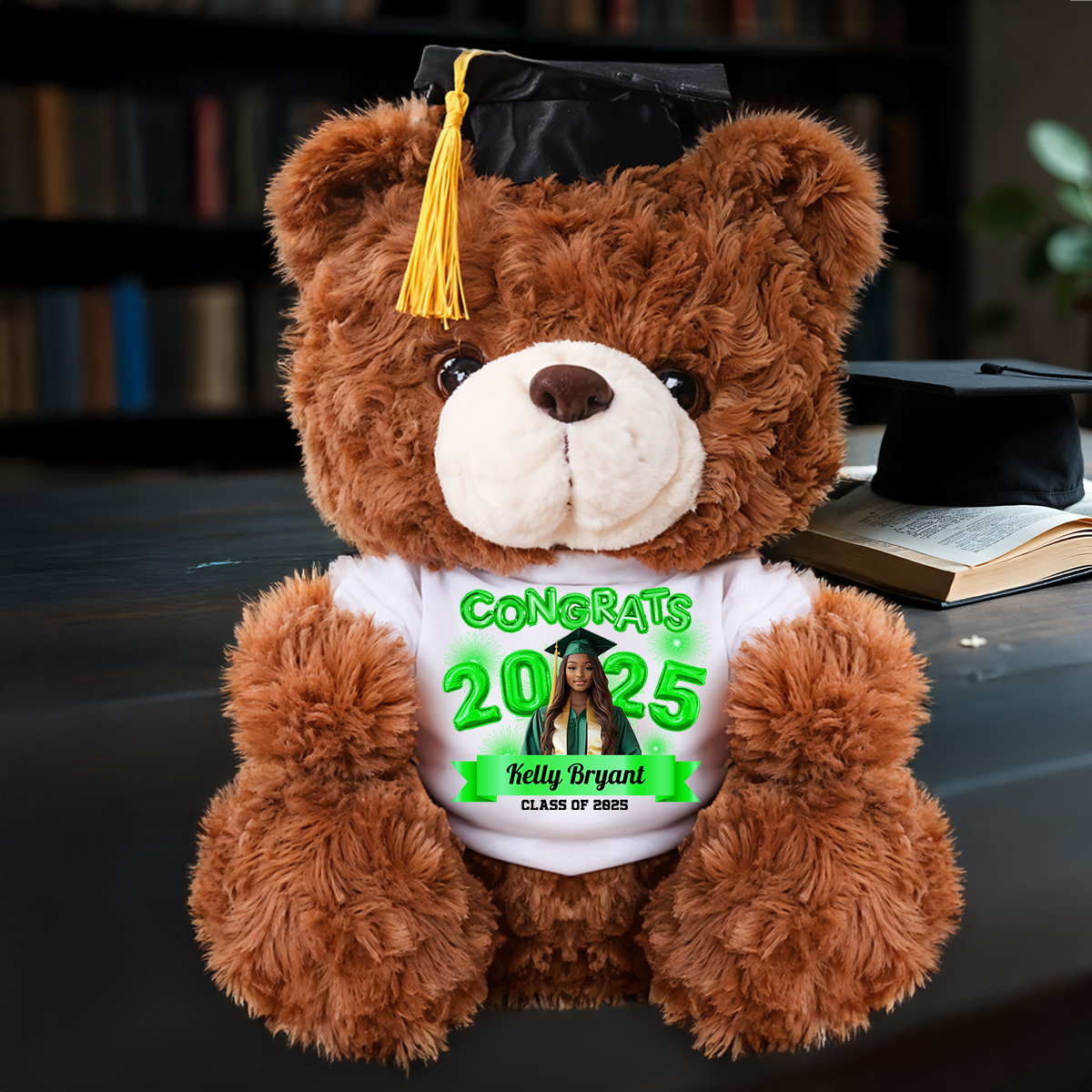 Balloon 2025 Personalized Custom Graduation Teddy Bear Plush - Graduate Bear With Cap