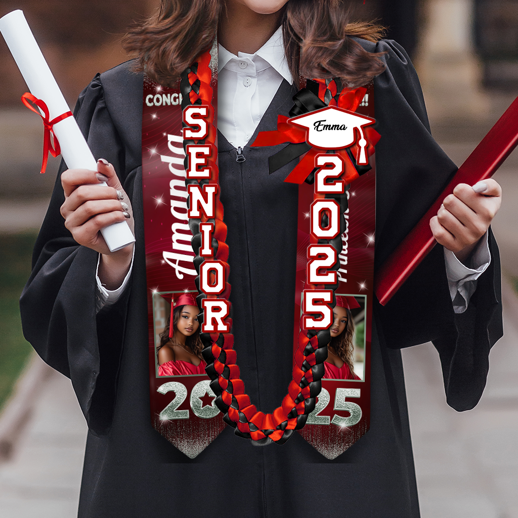 2025 Graduation Lei Custom Name - Personalized Graduation Lei - Senior 2025