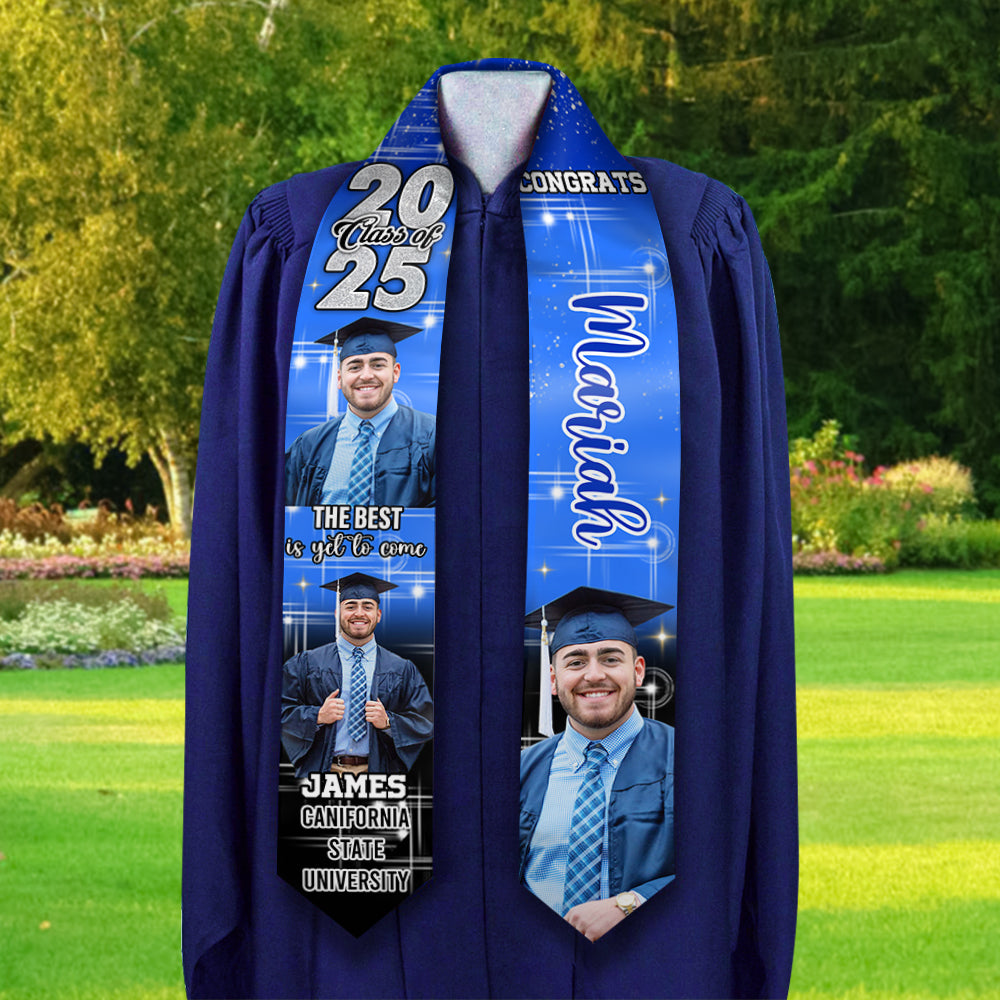 Congratulations Class Of 2025 - Personalized Graduation Stoles, Graduation Gift