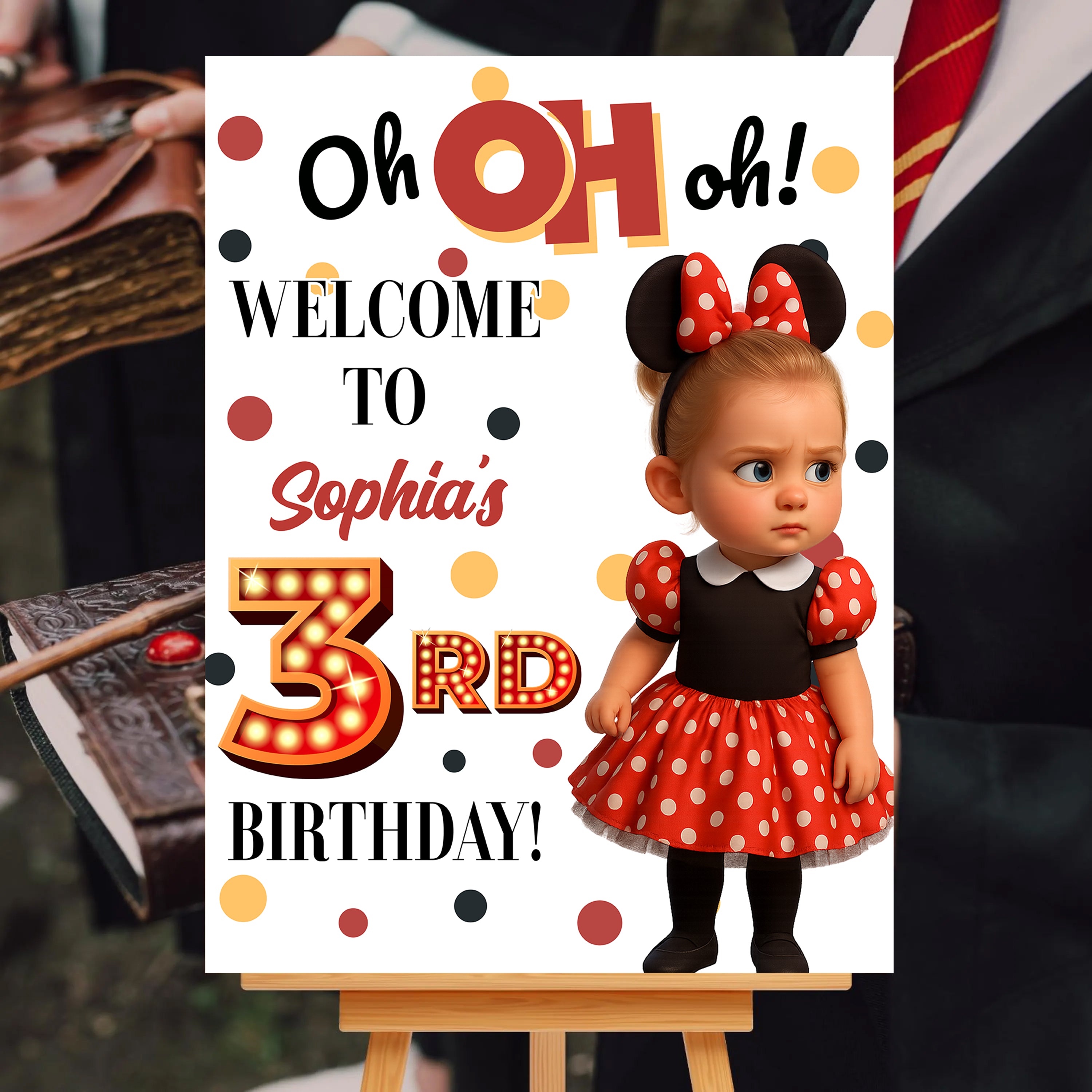 Birthday Party Sign With Photo - Custom Name & Photo Law Sign - Birthday Party Welcome Sign