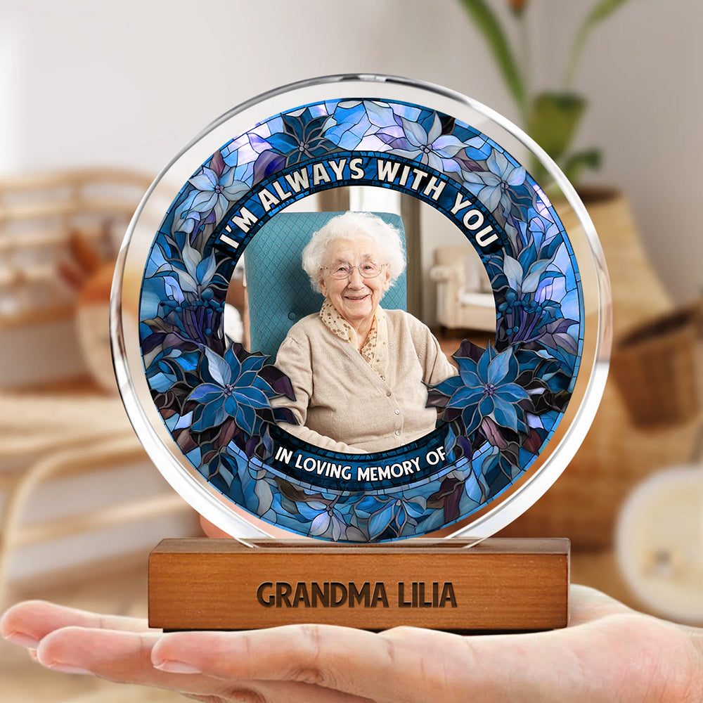Forever In My Heart - Memorial Gift - Custom Shape Acrylic Block Plaque