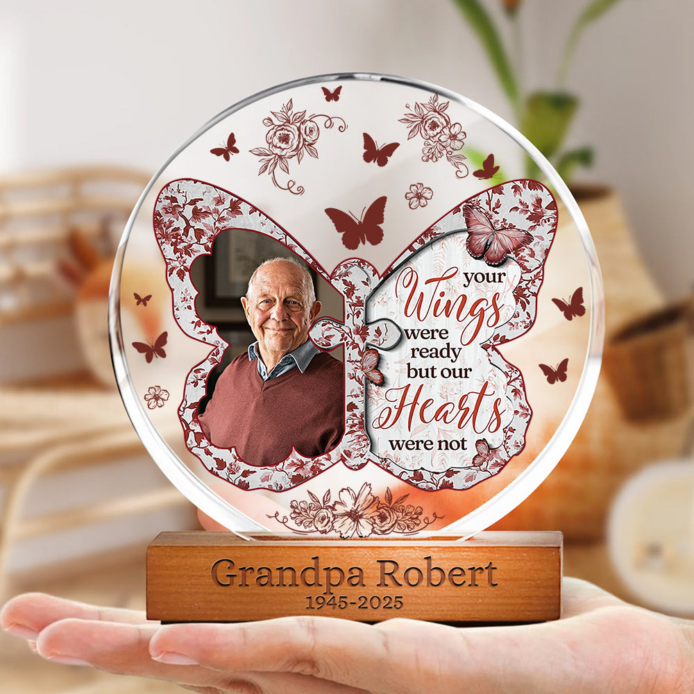Your Wings Were Ready - Memorial Gift - Custom Shape Acrylic Block Plaque