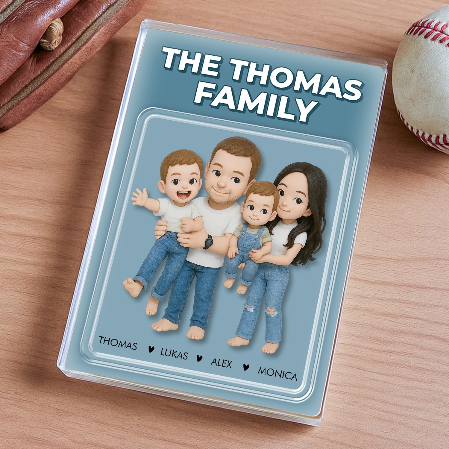 Family Photo Acrylic Block - Custom Acrylic Block Plaque