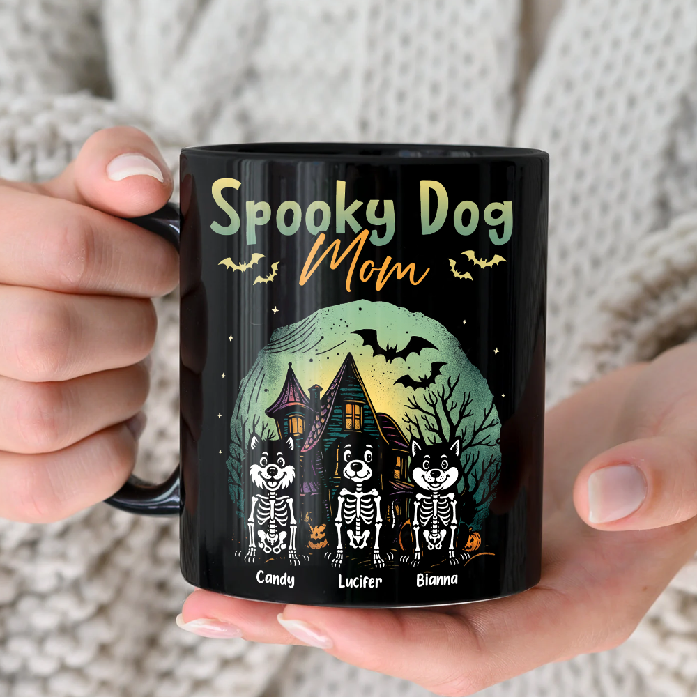 Spooky Dog - Custom Dog Name - Personalized Custom Mug - Halloween Gift