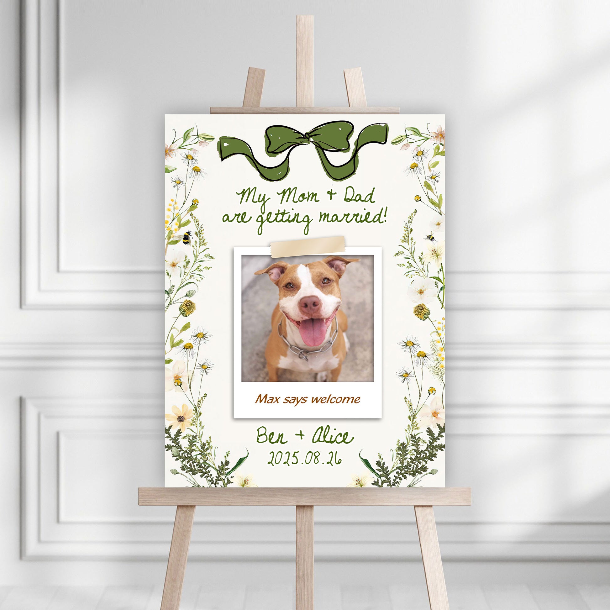 Pet Lover Couple Wedding Law Sign - Custom Name and Photo Wedding Law Sign