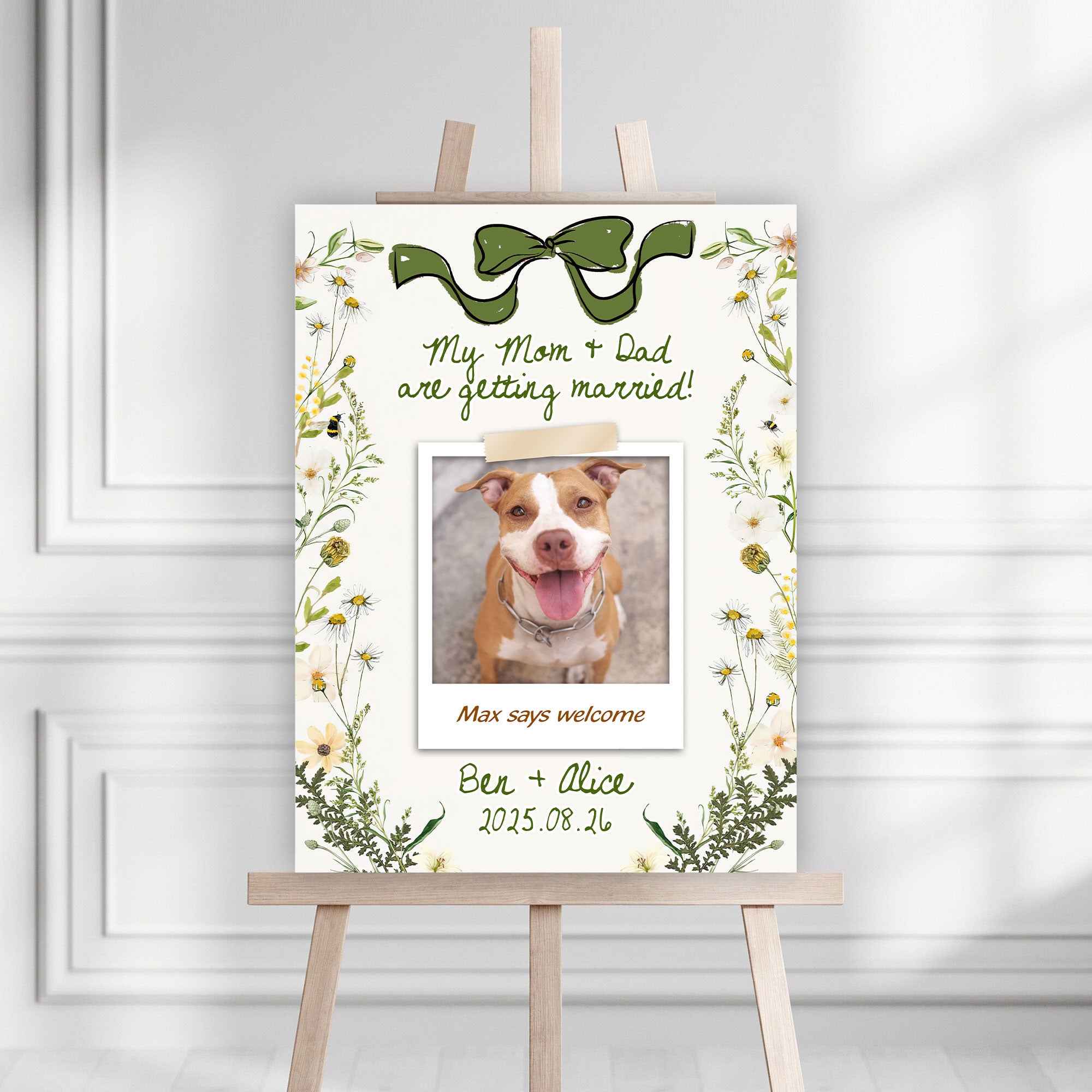 Pet Lover Couple Wedding Law Sign - Custom Name and Photo Wedding Law Sign