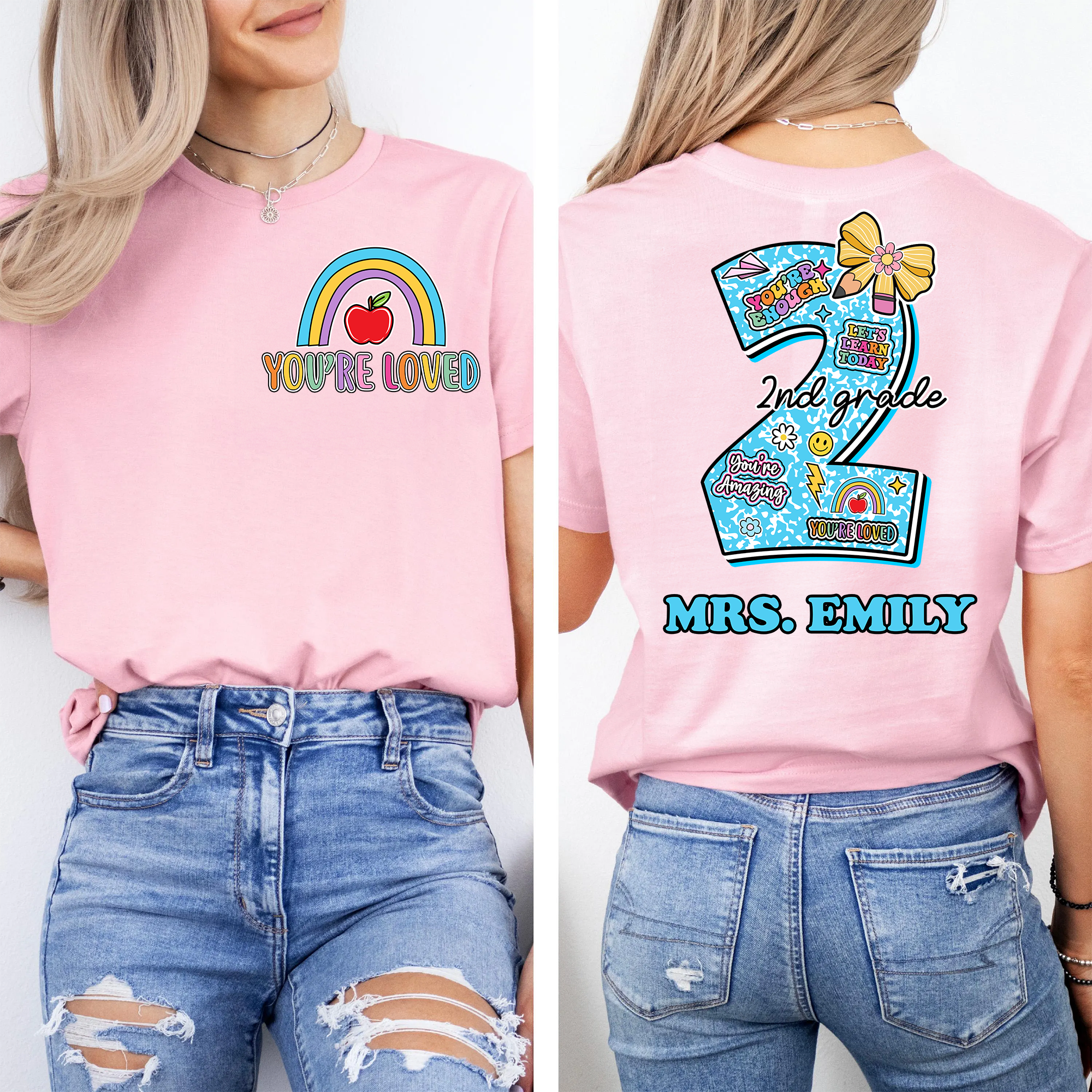 You Are Loved - Teacher Custom Shirt Back To School T-shirt, Teachers Gift