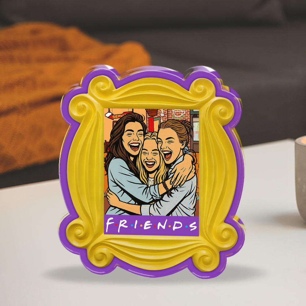 Friends - Custom Photo and Name Gift  - Custom Shape Acrylic Block Plaque