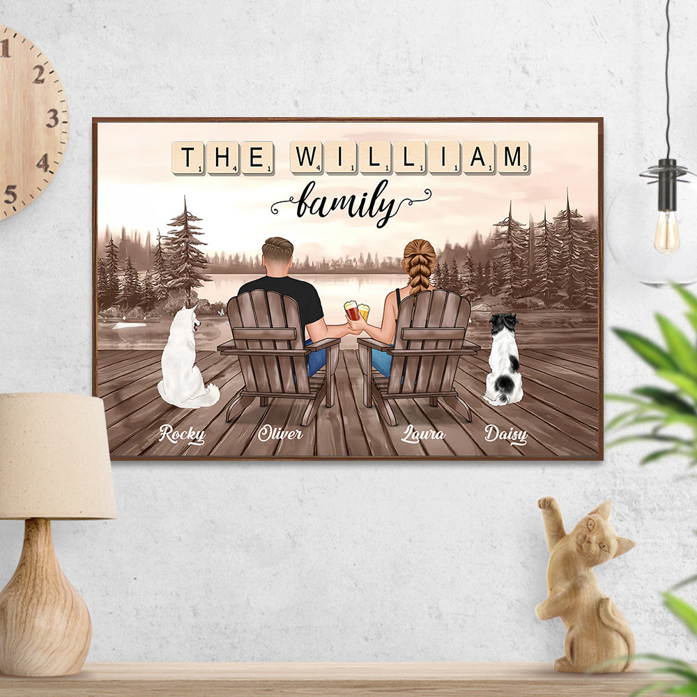 Custom Name and Appearance - Personalized Canvas Print - Family Decor