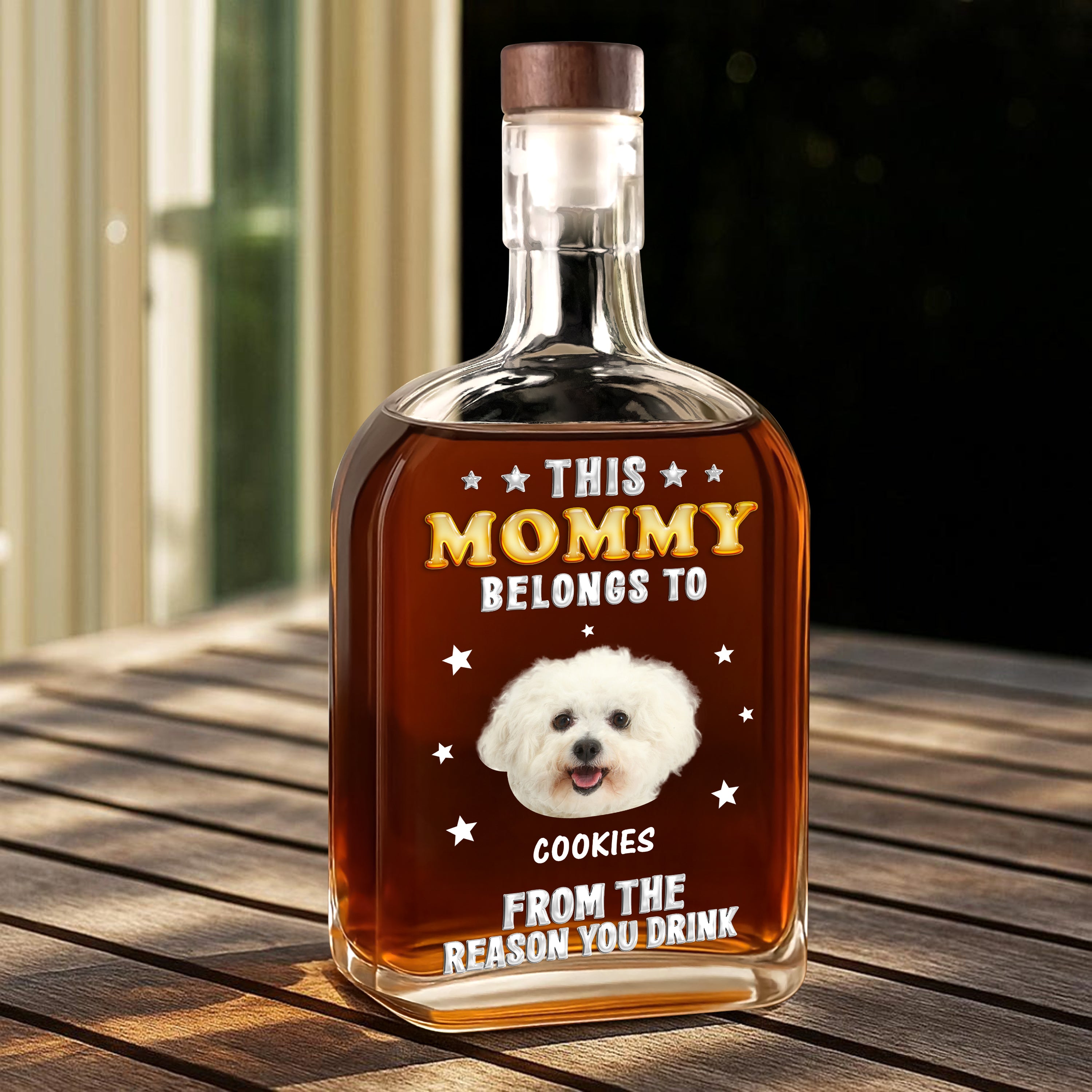 This Daddy Belong to - Custom Name and Face Photo - Personalized Custom Whiskey Bottle