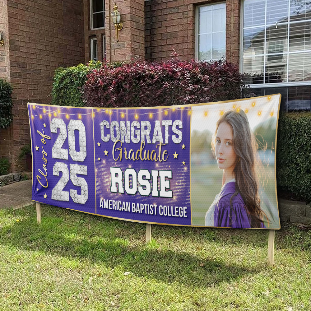 Personalized Graduation Banner, Custom Graduation Party Decoration, Class Of 2025 Banner