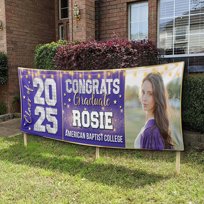 Personalized Graduation Banner, Custom Graduation Party Decoration, Class Of 2025 Banner