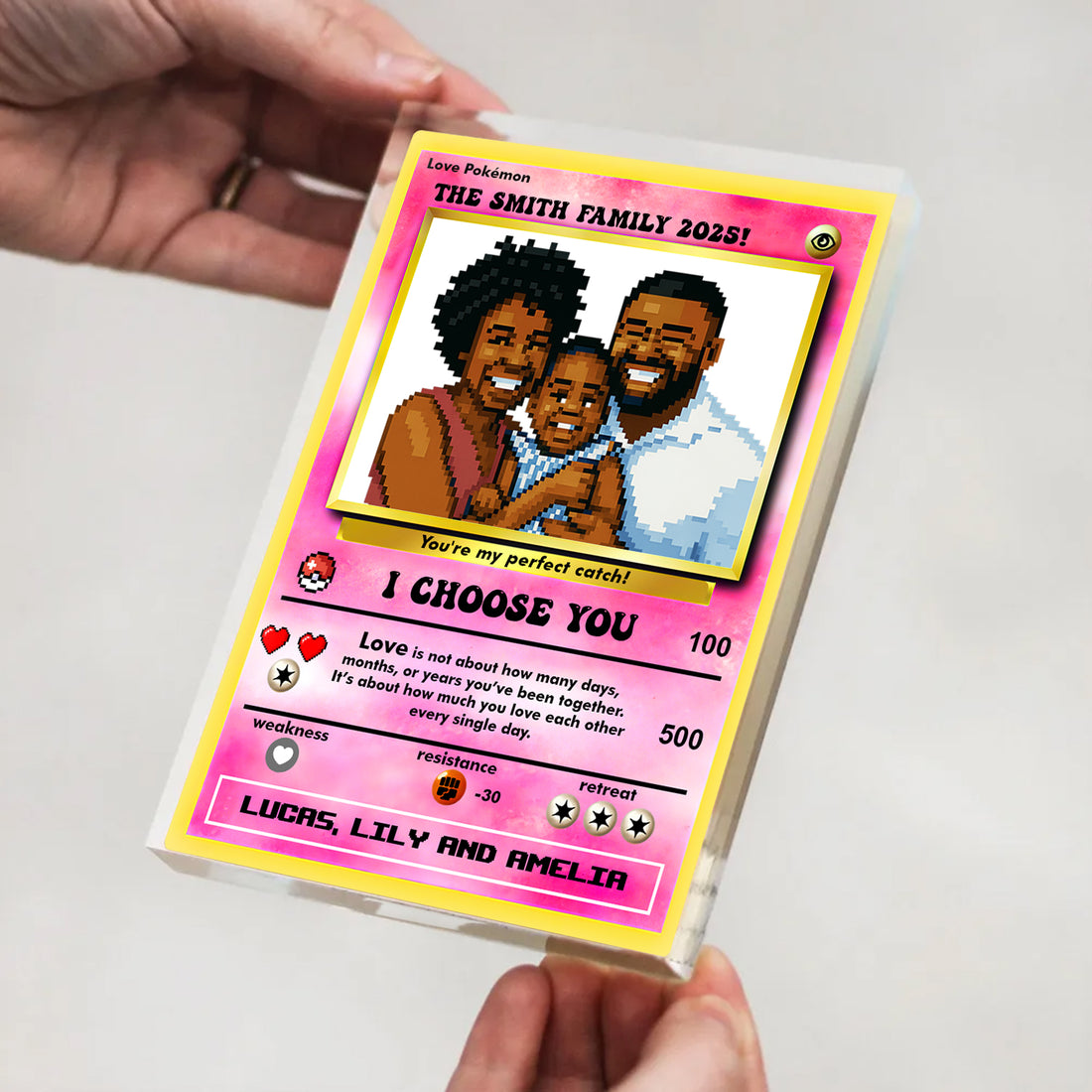 Pokemon Anniversary Card  - Custom Shape Acrylic Block Plaque