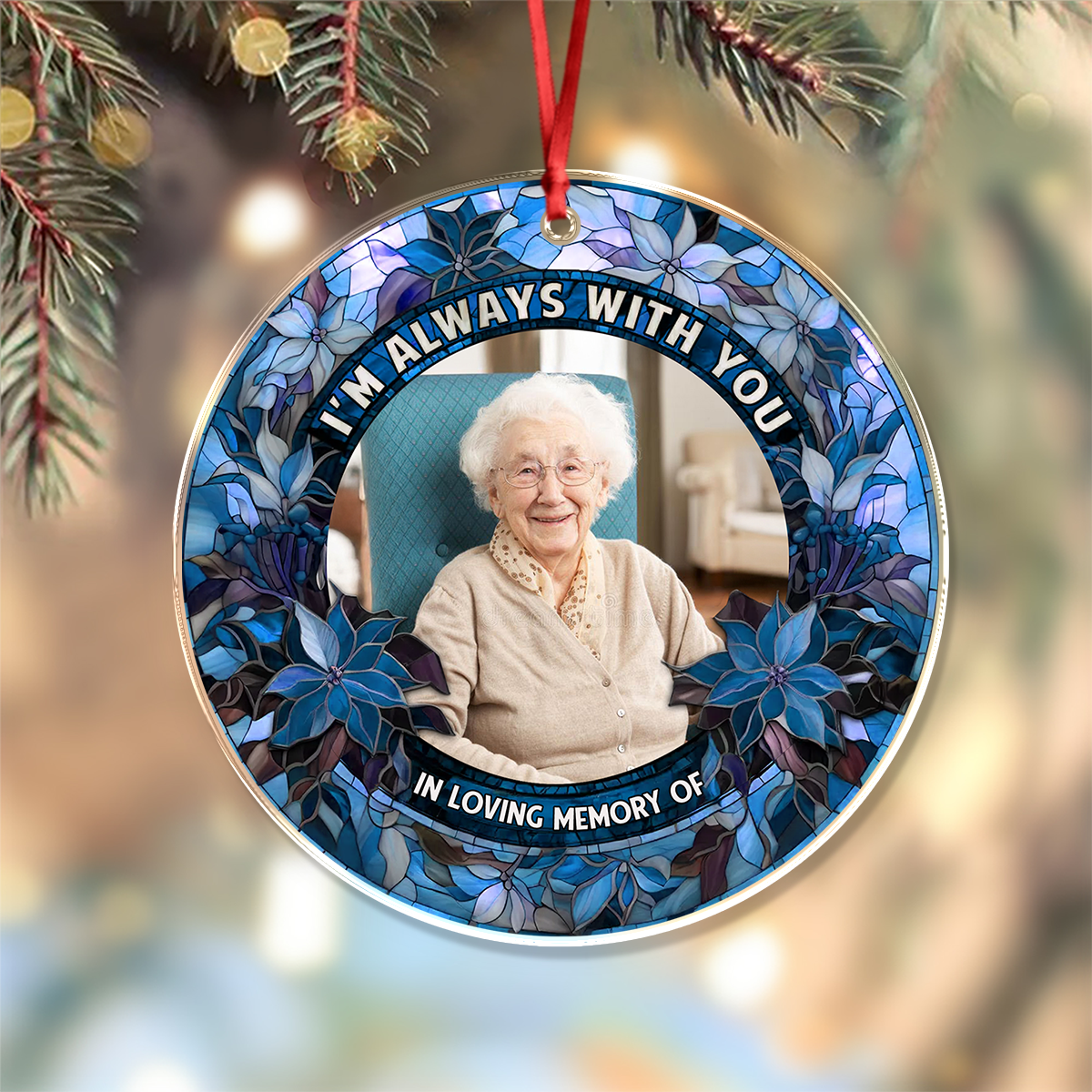 My Soul Knows You Are At Peace - Personalized Custom Glass Ornament