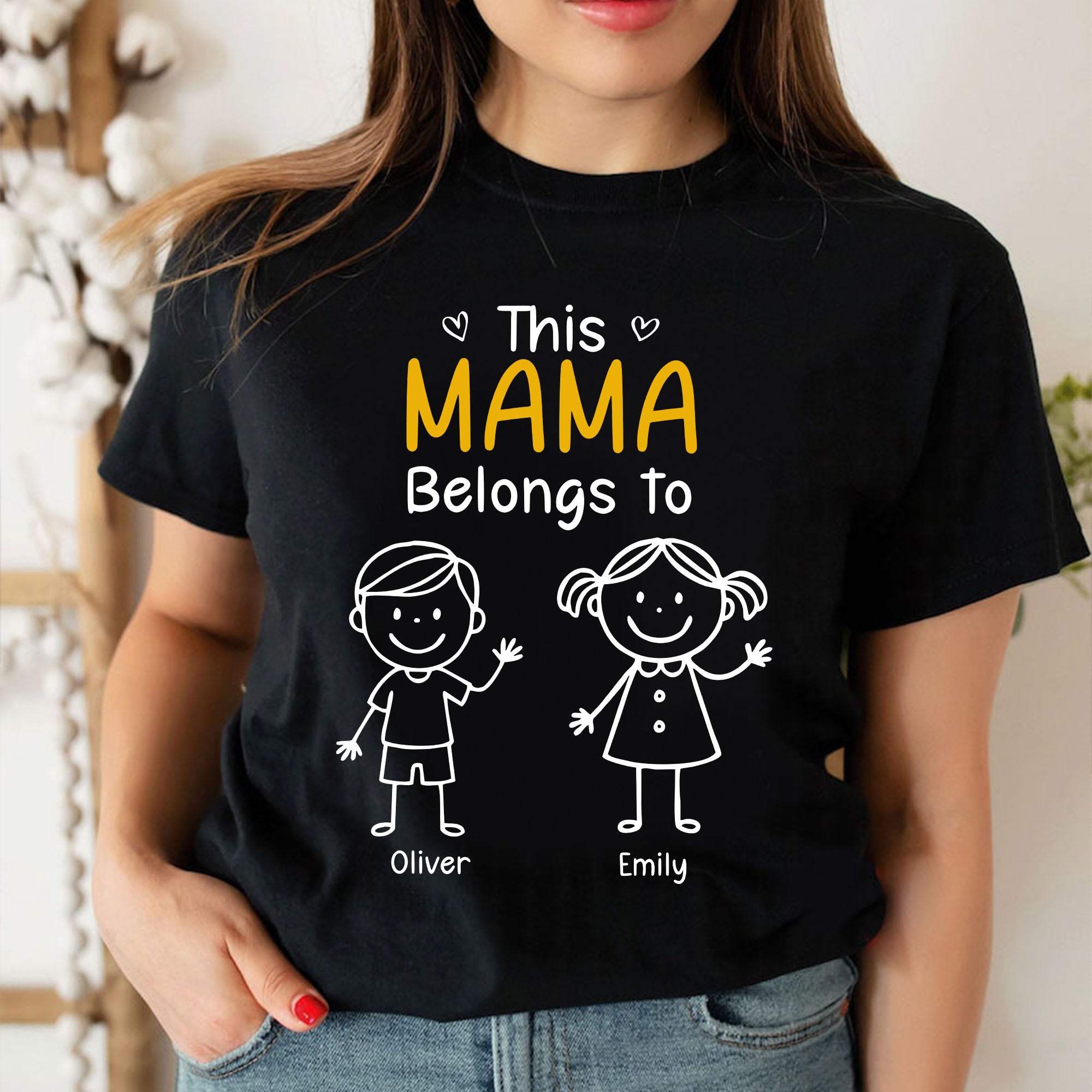 This Papa Belongs To - Personalized Shirt Custom T-shirt, Gift for Family