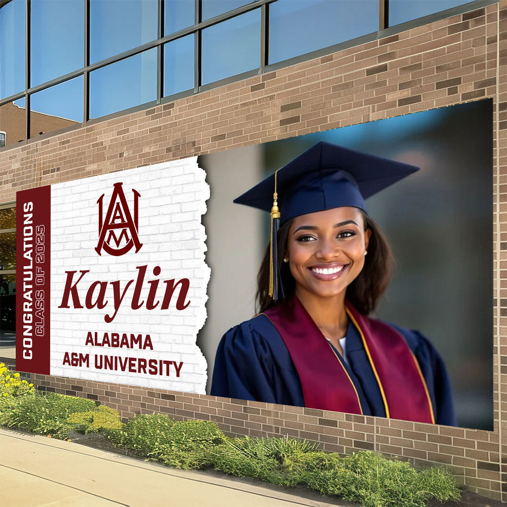 Congrats Grad Graduation Banner – Class of 2025 Party Decoration