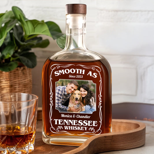 Custom Family Name and Photo - Personalized Custom Whiskey Bottle