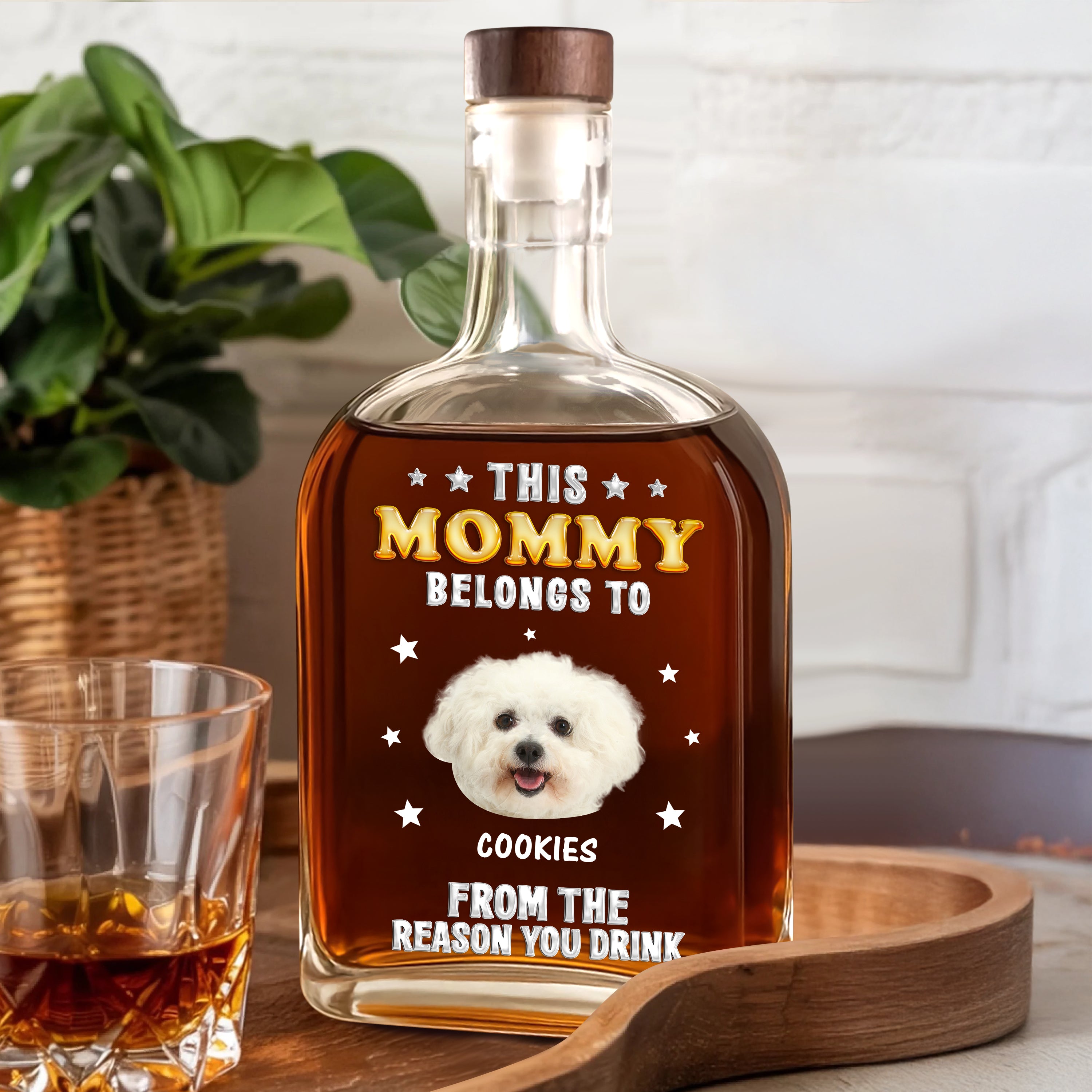 This Daddy Belong to - Custom Name and Face Photo - Personalized Custom Whiskey Bottle