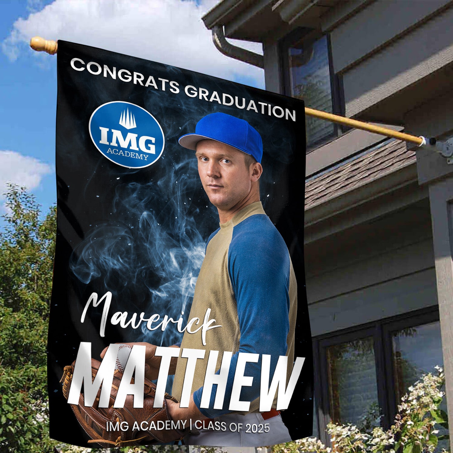 Custom Photo Flag Congrats Senior 2025 Graduation Garden Flag, Graduation Decorations